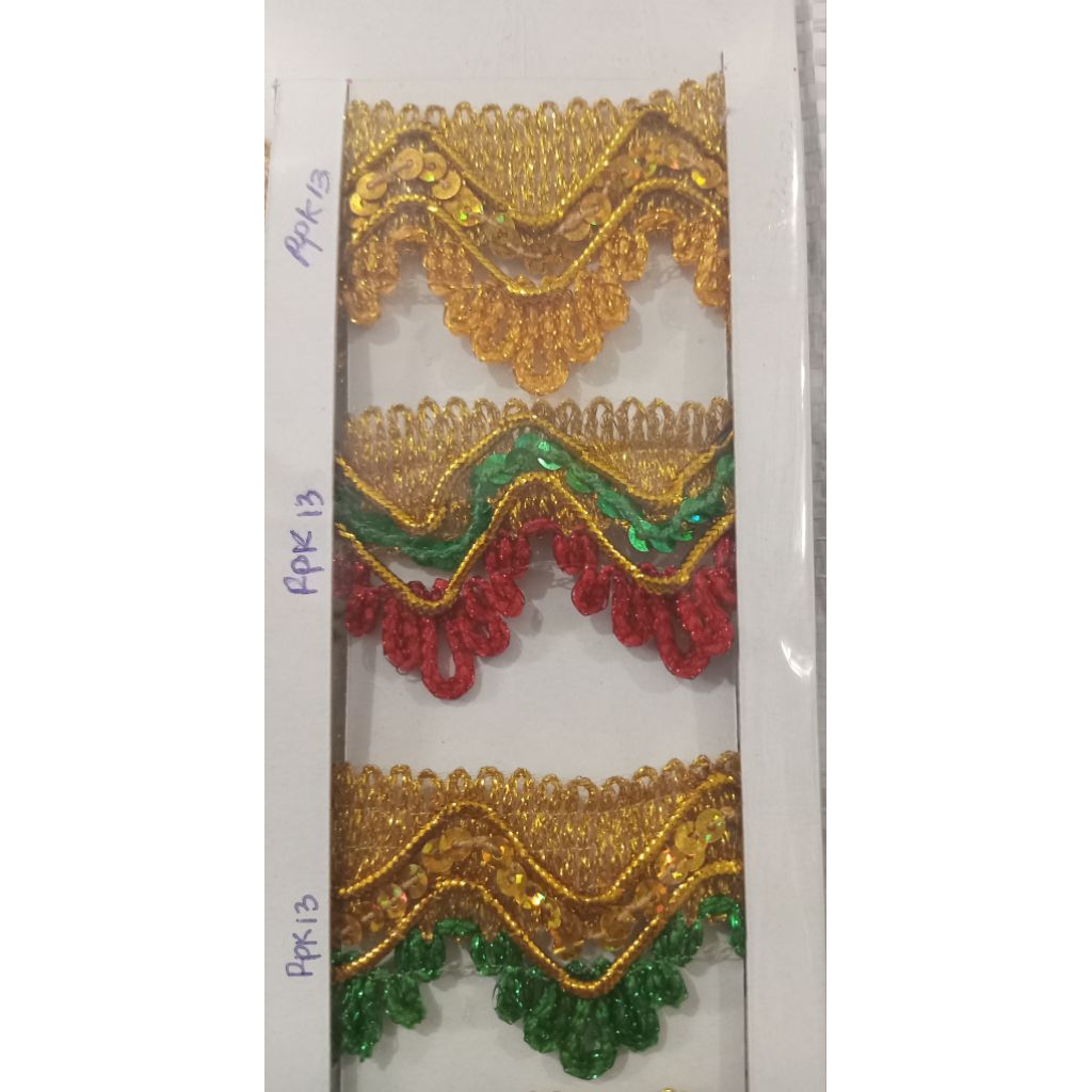 Renda India RPK13 / meter renda pinggiran baju