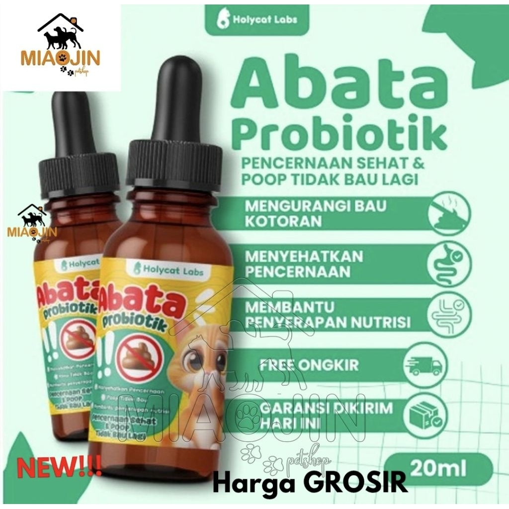 Obat Probiotik - Pencernaan Kucing & Poop Tidak Bau Bauk Anjing Penyembuhan Anti Stress Cat Kitten M