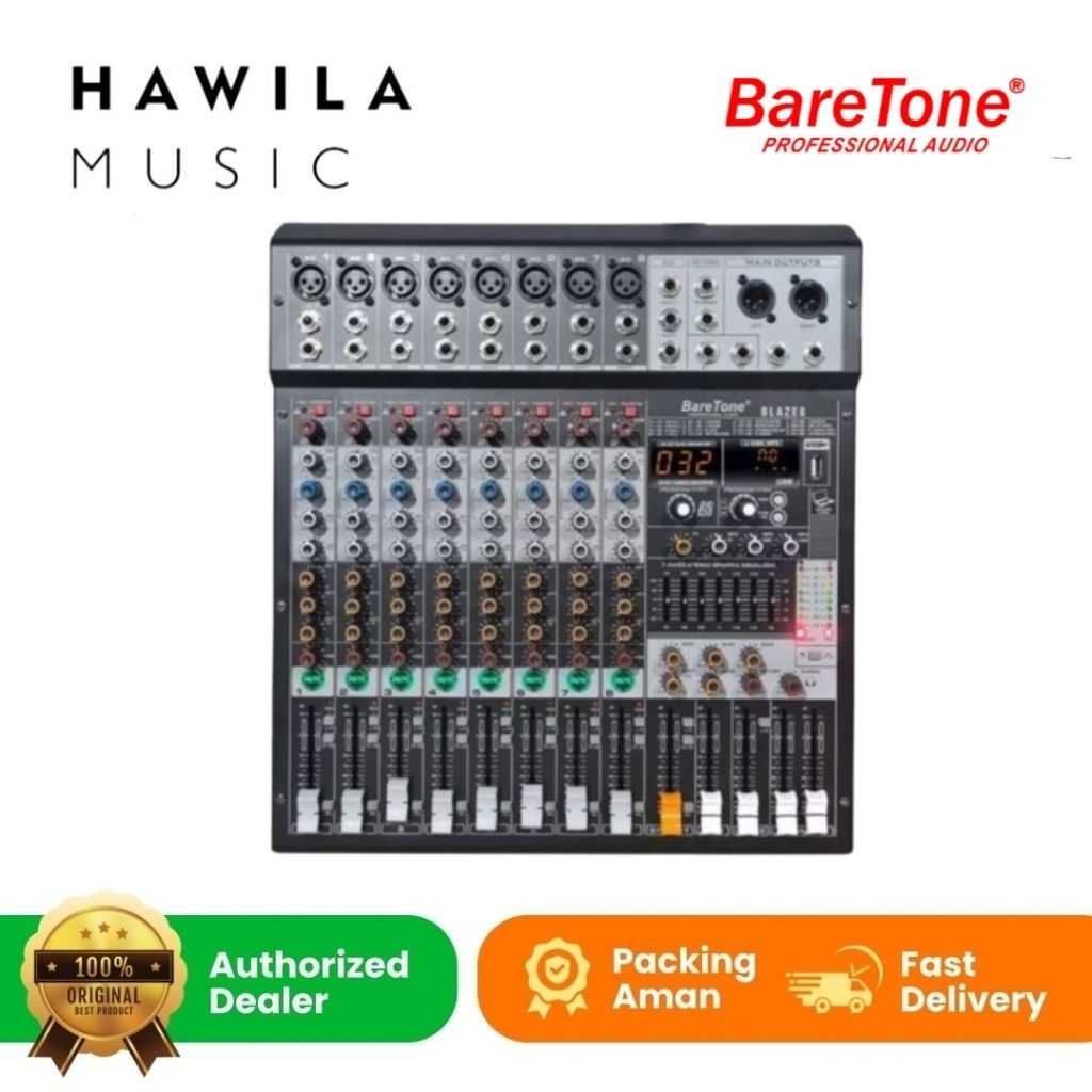 Mixer Audio Baretone Blaze 8 Profesional Mixer 8 Channel Original
