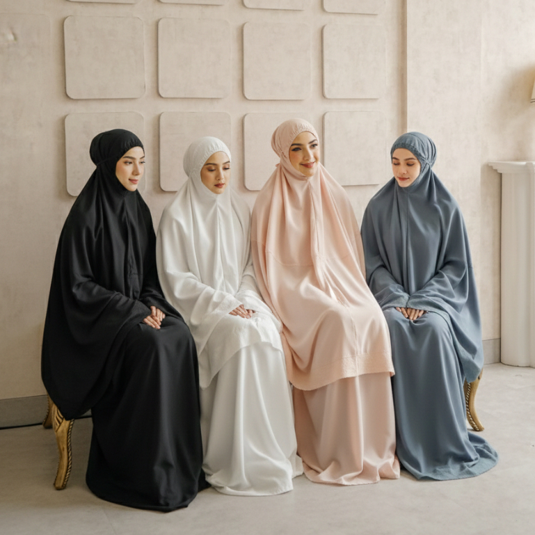 Mukena Syar'i Siti Khadijah - Mukena Penutup Dagu