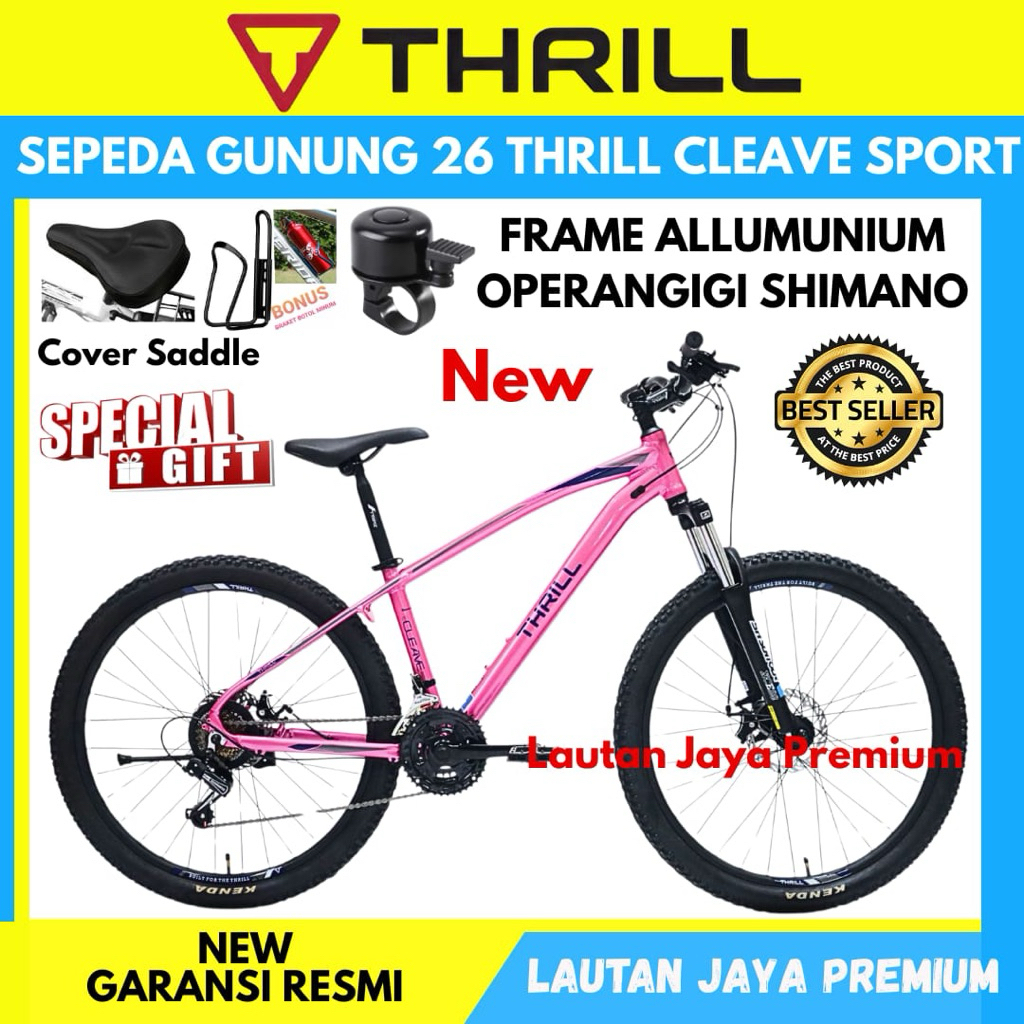 Sepeda Gunung 26 Thrill Cleave Sport Frame Alloy NEW