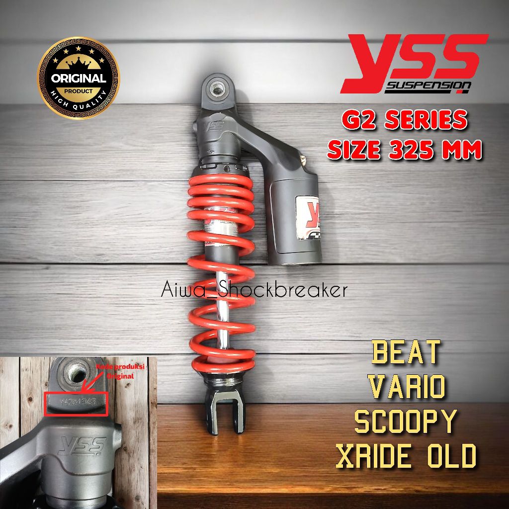 ORIGINAL YSS G2 Series Size 325 mm Shockbreaker Matik Vario Beat Scoopy Xride old