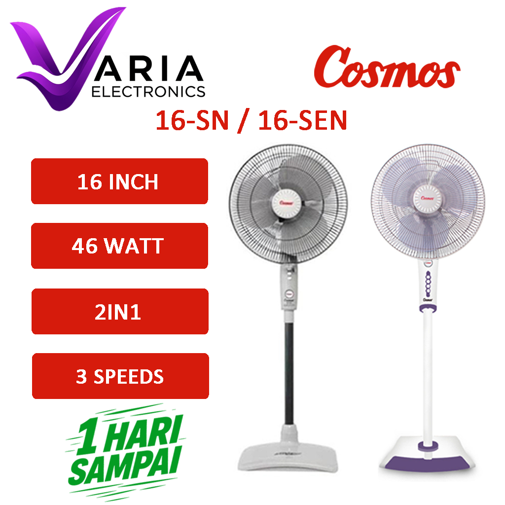 STAND FAN / KIPAS BERDIRI COSMOS 16-SN / 16-SEN KIPAS 16 INCH TWINO 2IN1 BERDIRI-DUDUK
