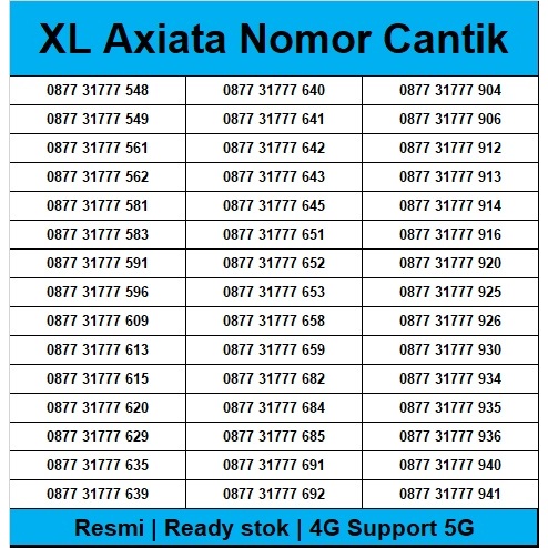 Nomor Cantik XL Axiata Kartu Perdana 4G/5G F41