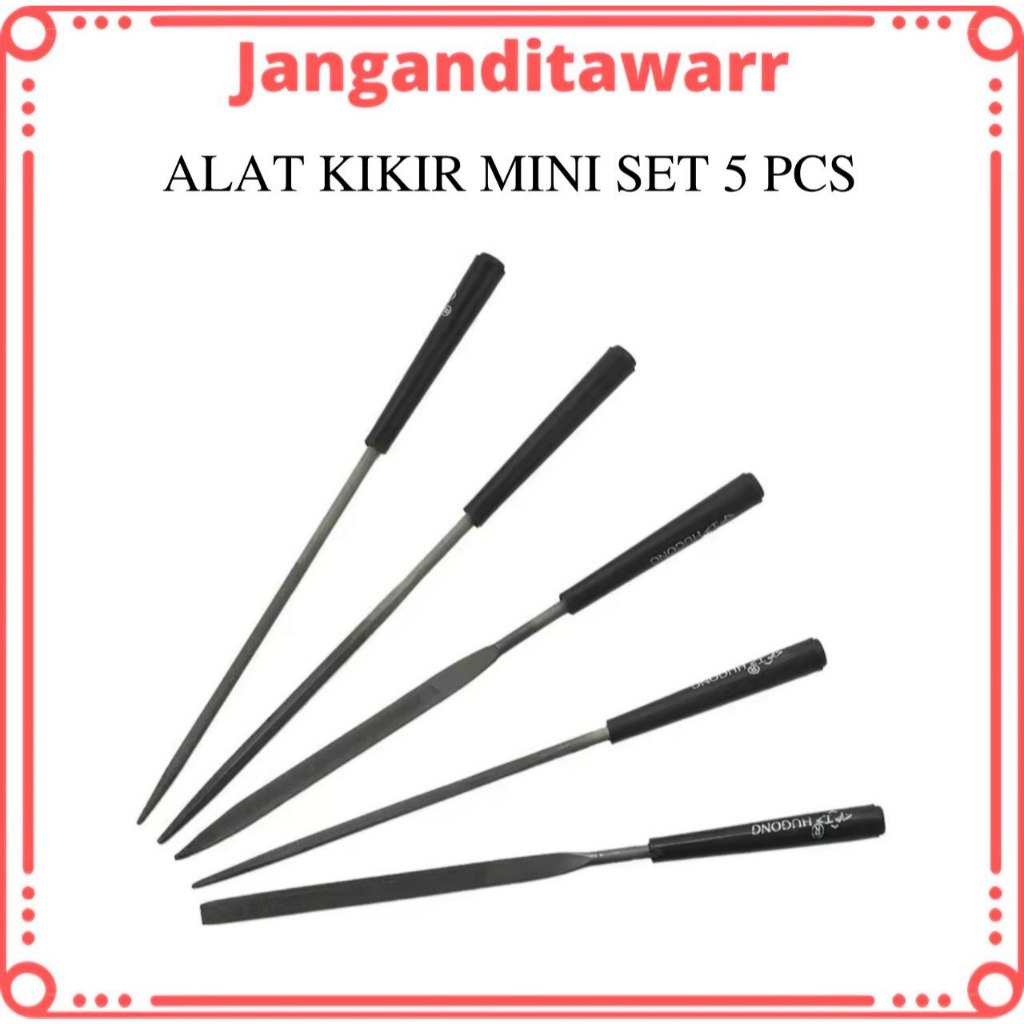 Alat Kikir Mini Set 5 Pcs HUGONG Diamond Needle File Set 5 Pcs Perkakas Ukir Pahat Logam Perhiasan
