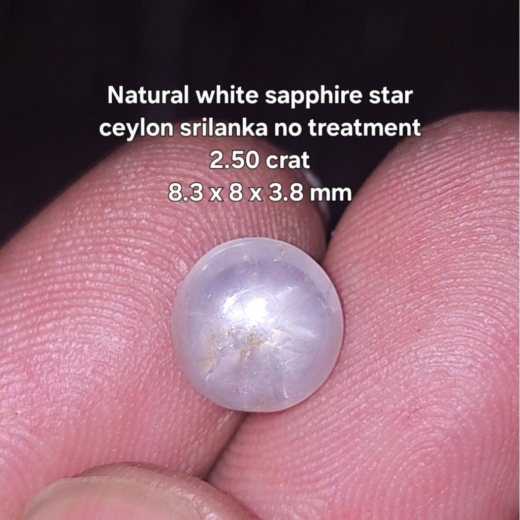 natural white sapphire star ceylon safir srilanka no treatment