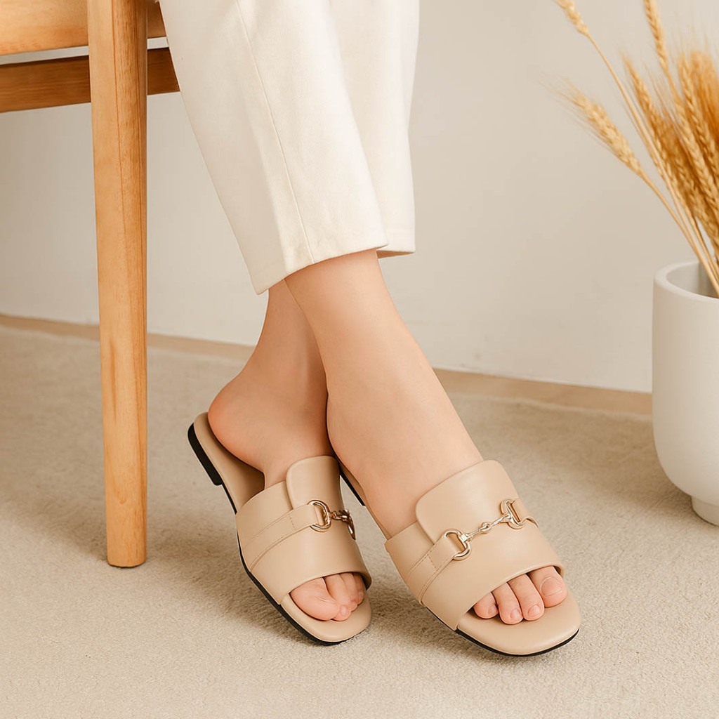 Arsyila Shoes - Sandal Cewek Flat Big Size 40 41 42 43 44 45 / Sendal Casual Wanita Teplek Ukuran Ju