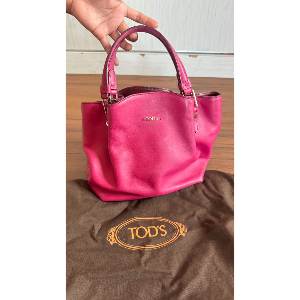 Tod's Flower Bag Women's Leather Bag Pink