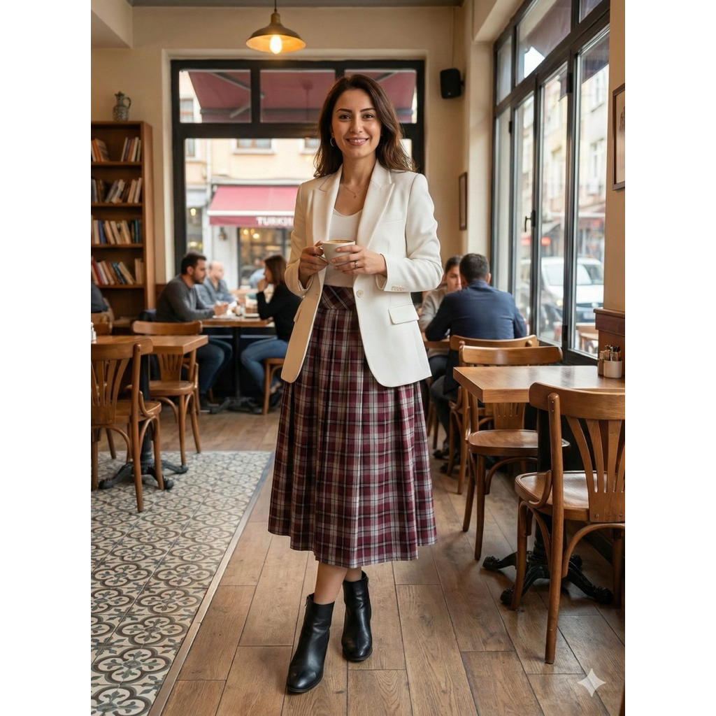 ROK WANITA FLANEL 7/8 MIDI TARTAN / ROK PAYUNG / ROK PAYUNG KOTAK CASUAL PREMIUM
