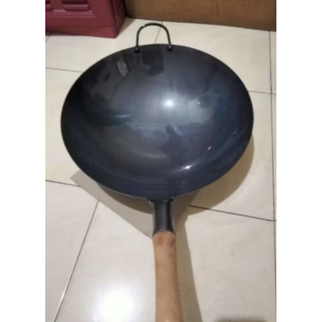 wajan/wok/kuali baja 34cm seasoning gagang