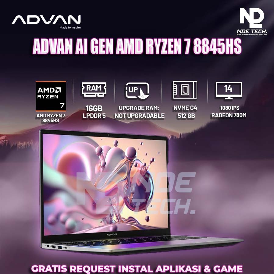 ADVAN AI GEN Amd Ryzen 7 8845HS
