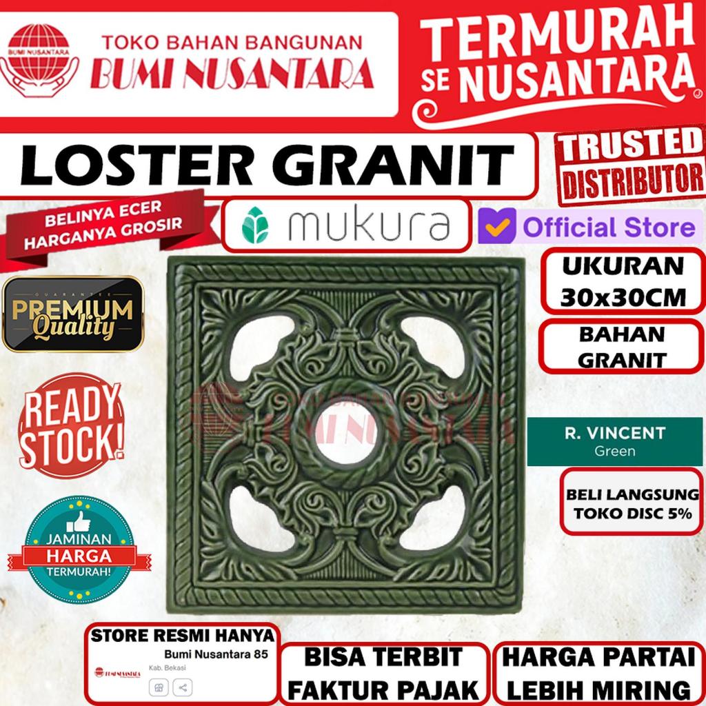 Mukura Roster Granit Keramik Minimalis Anti Tampias 30x30 Vincent Green