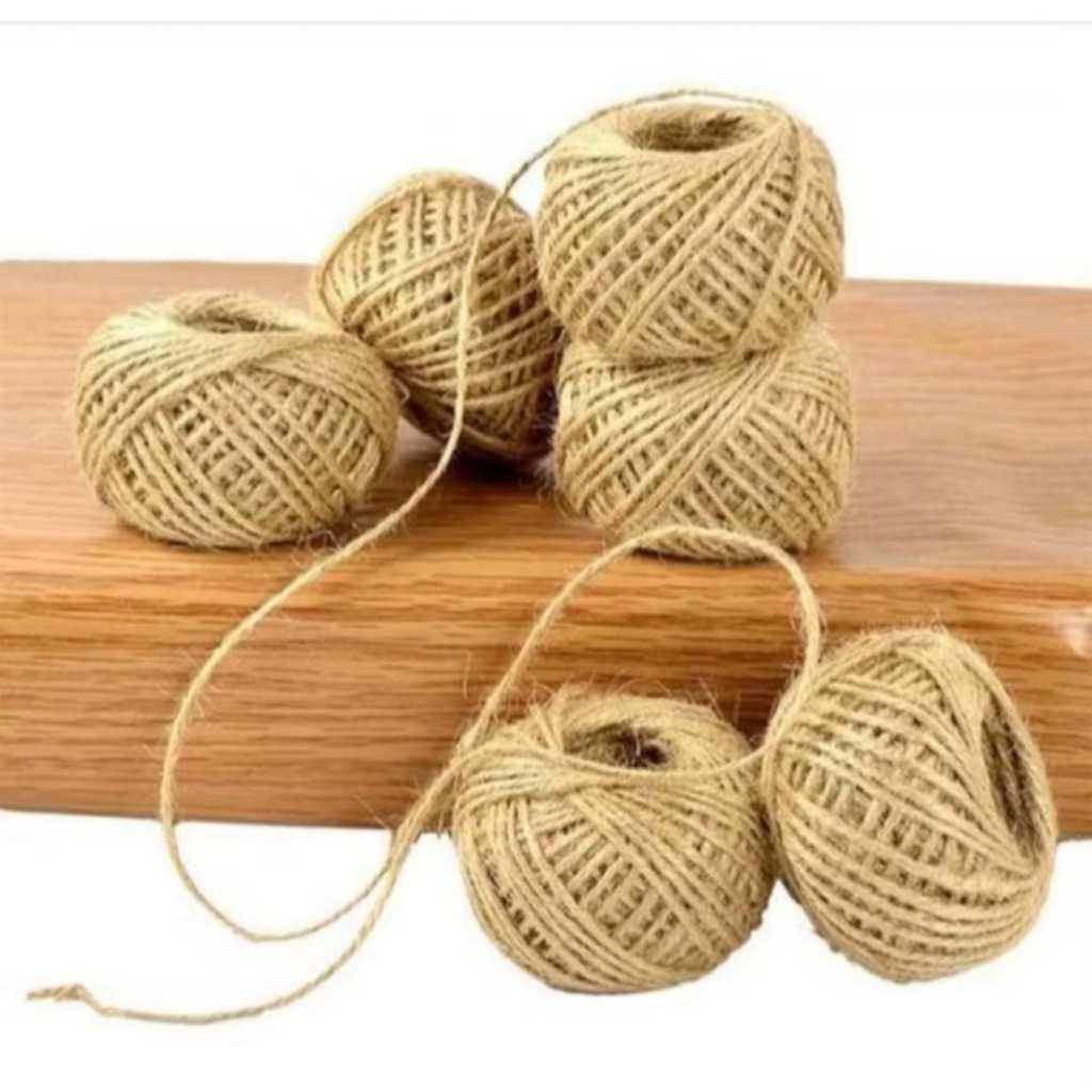 TERMURAH TALI RAMI 2 PLY / TALI JERAMI / TALI GONI / HEMP ROPE / STRAW STRING