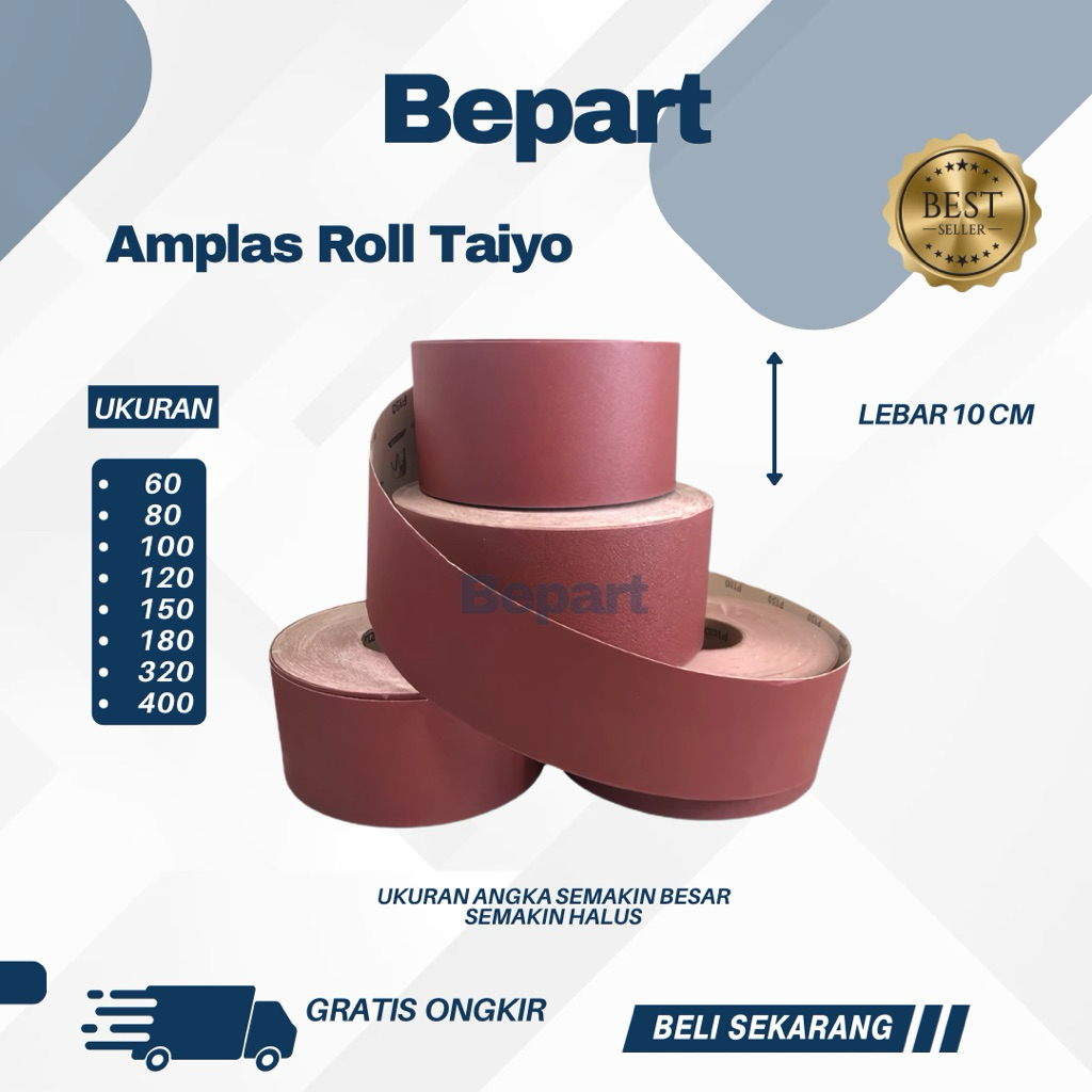 Amplas Meteran Roll Tayo (Grid Halus - Kasar)