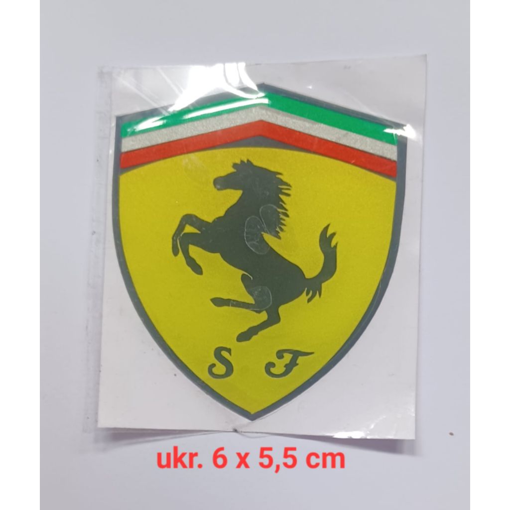Kuda jingkrak / Ferrari logo Emblem timbul resin karet
