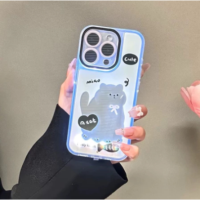 CASE LED WARNA WARNI LOVELY PUPPY AND KITTEN CAT FOR IPHONE 11 12 13 14 15 16 PLUS PRO MAX