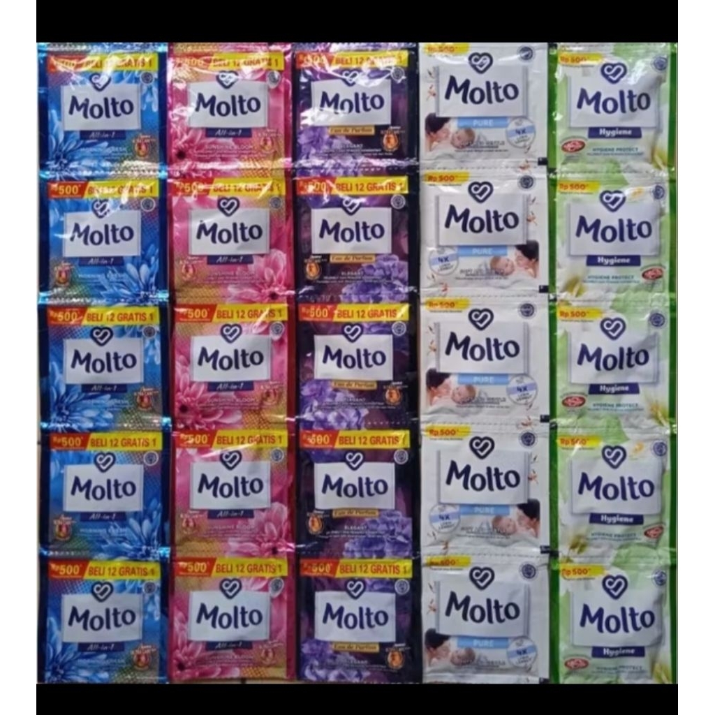 Molto Sachet 11ml Kemasan 500 ( 1dus/karton )
