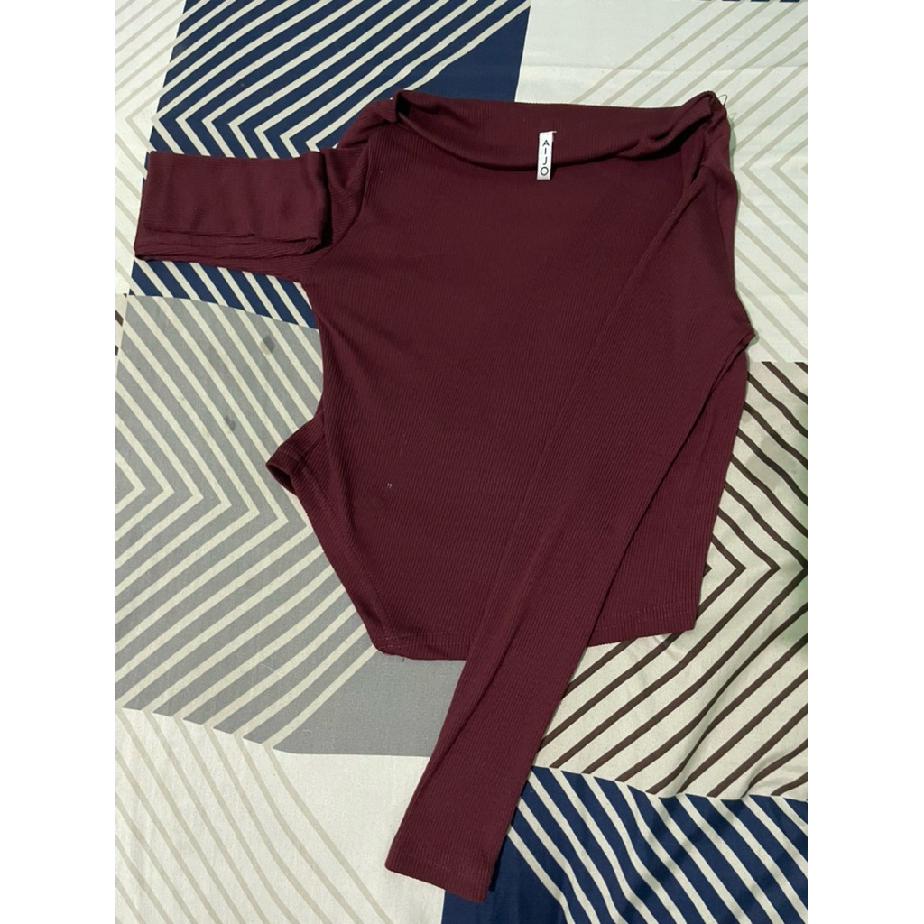 Atasan Wanita Knit Burgundy PL