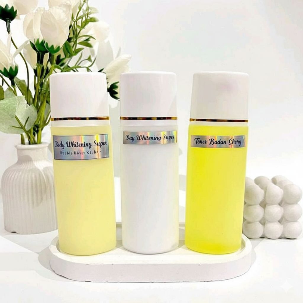 PAKET LENGKAP [3 BOTOL] HB DOUBLE DOSIS MALAM + LOTION SIANG + TONER SUPER STRONG