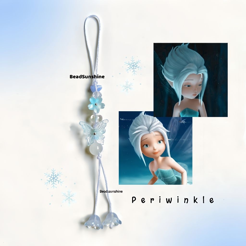 Fairy Phone Strap | Gantungan hp Tinkerbell Premium Glass Beads | Free Box