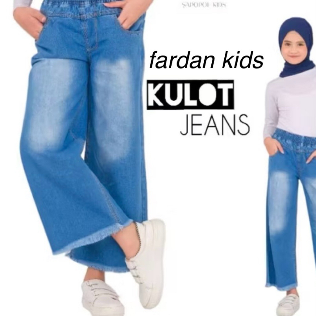 celana kulot jean anak cewek kekinian 3-7 tahun