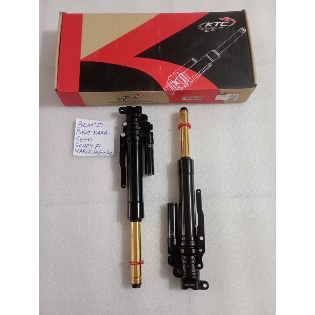 Shock Depan KTC Beat Scoopy Vario Matrix Black 440MM Original Ktc