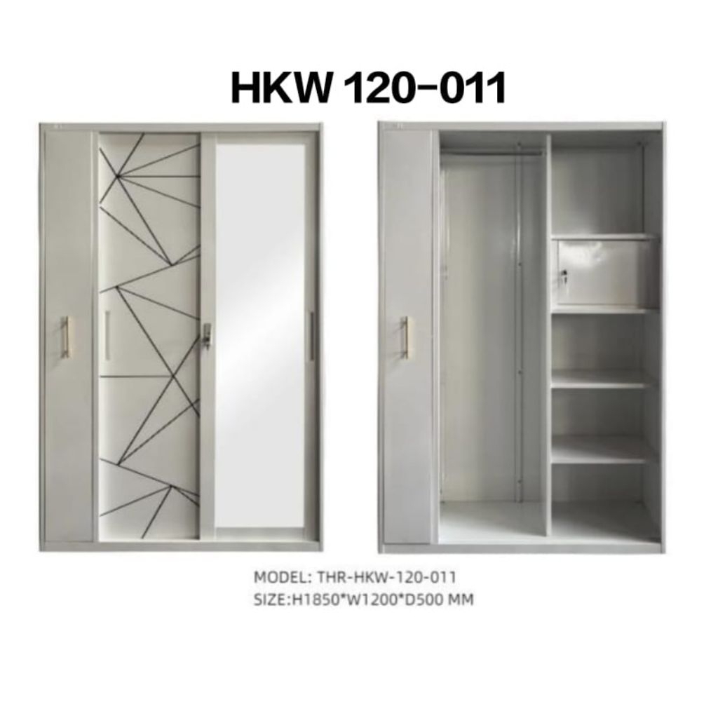 Lemari pakaian besi/lemari hijab/lemari besi size 120