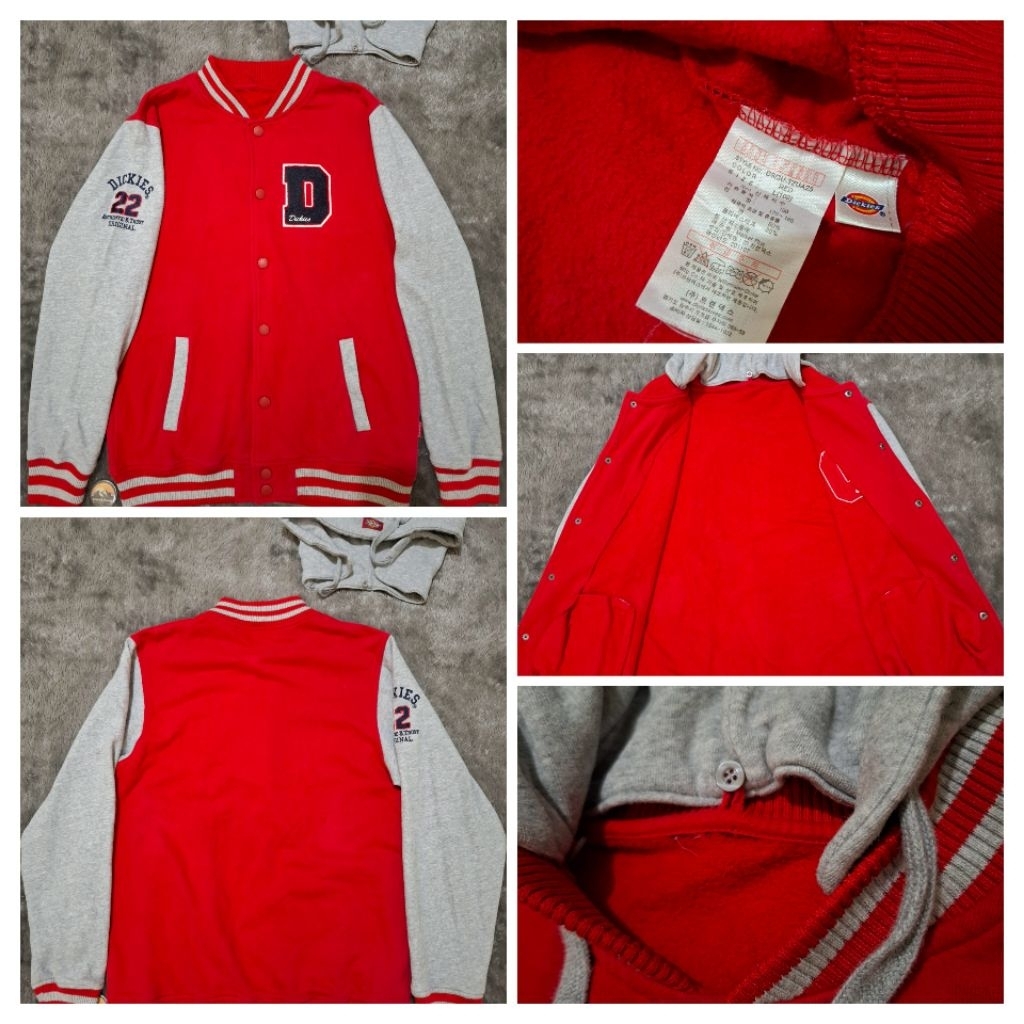 varsity jacket merah kombinasi size 74cmx56cm
