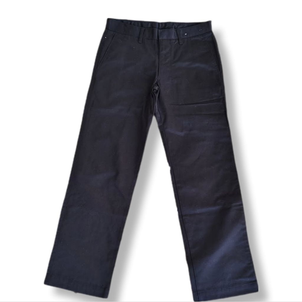 UNIQLO BLACK CHINO TROUSERS LONG PANTS | CELANA PANJANG | MNZA 28