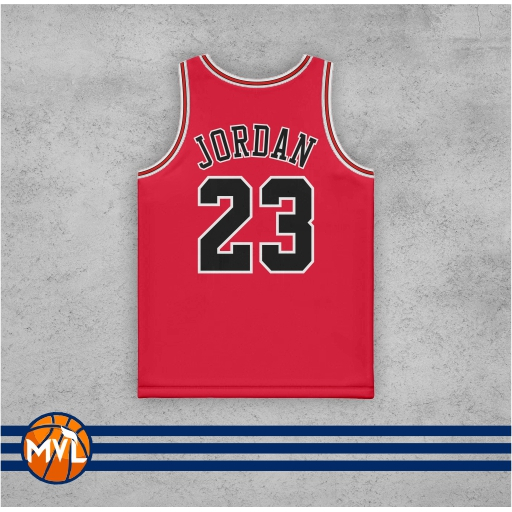 BIG PROMO [TERLARIS] JERSEY BASKET NBA MICHAEL JORDAN #23 CHICAGO BULLS HITAM - PUTIH - MERAH