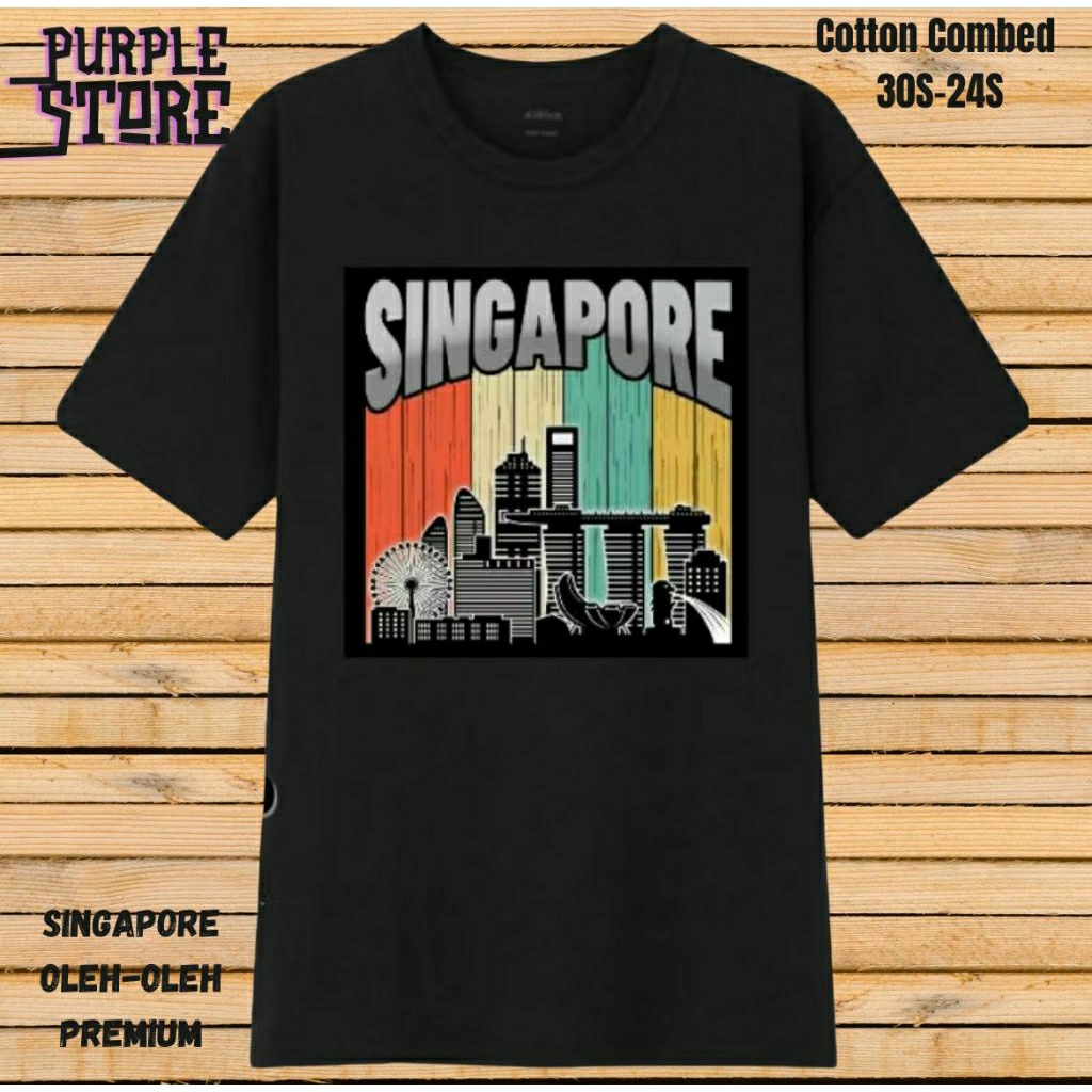 KAOS T-SHIRT PRIA/WANITA OLEH-OLEH SINGAPORE