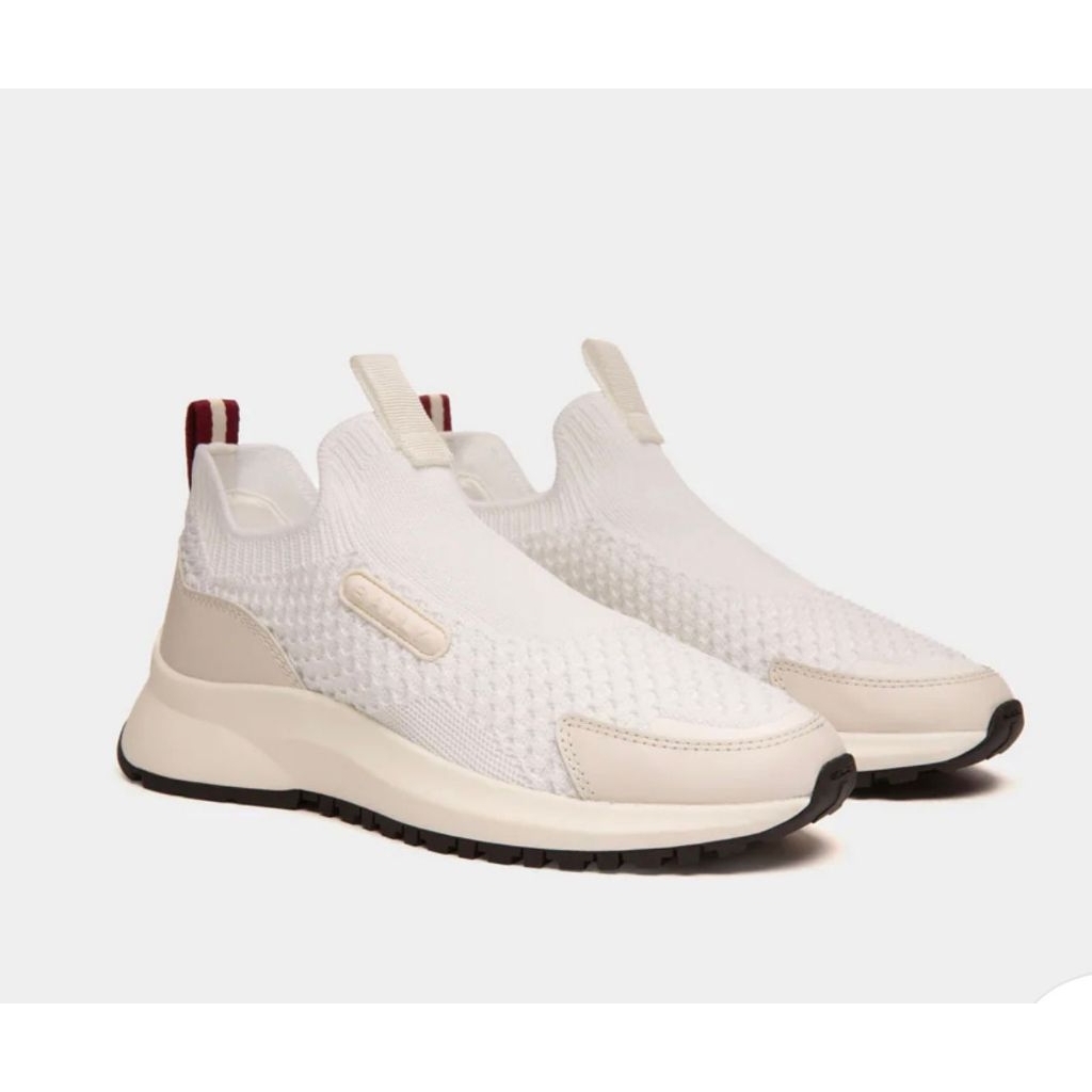 Sepatu sneaker pria bally slip on putih
