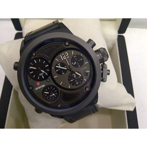Jam Tangan Expedition E 6396 M Chronograph Original Triple Time Kulit