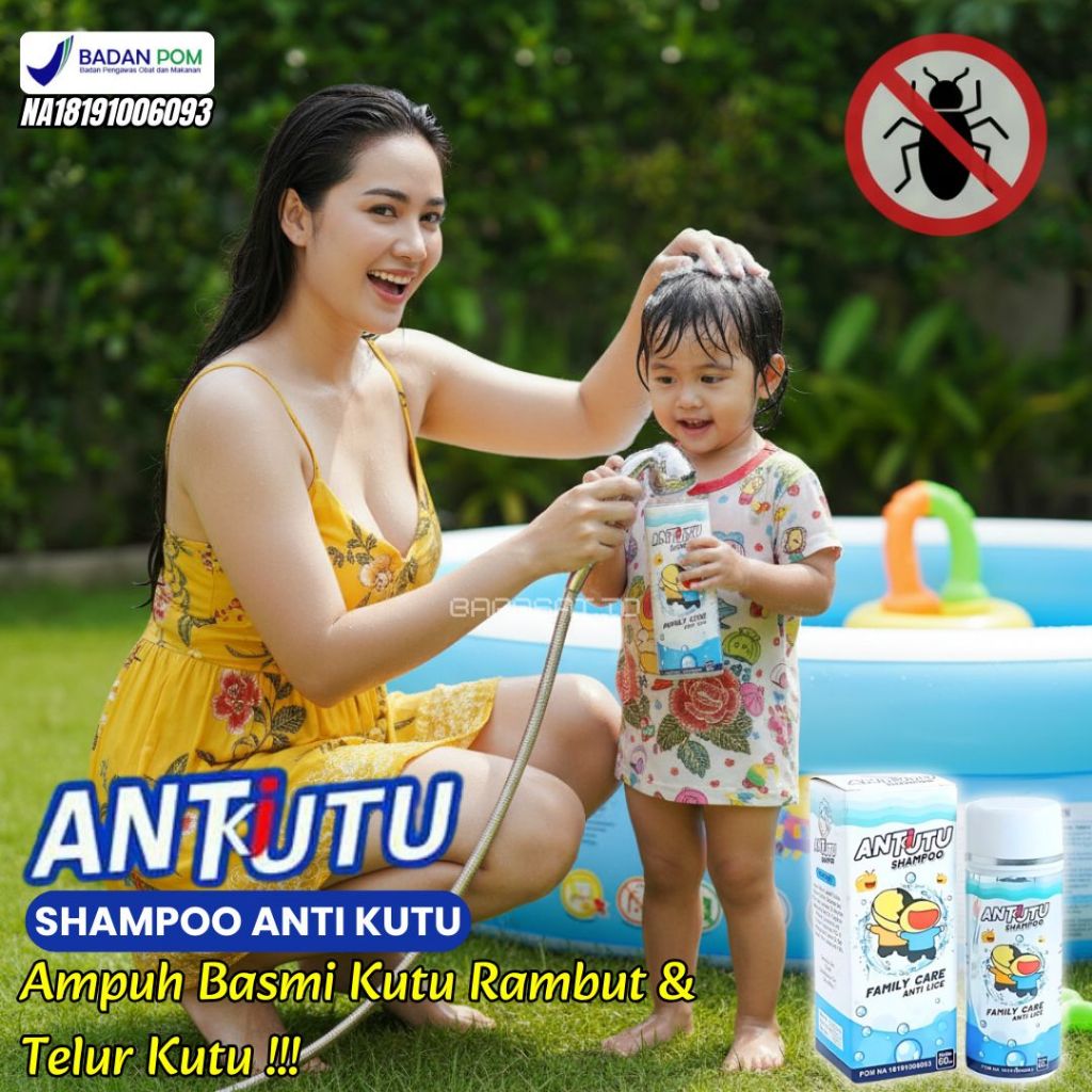 Obat Kutu Rambut Antutu Shampo Anti Gatal Telur Kutu Rambut Aman BPOM Untuk Anak & Dewasa