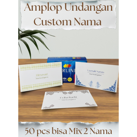 Amplop Kondangan Custom Nama Motif Batik