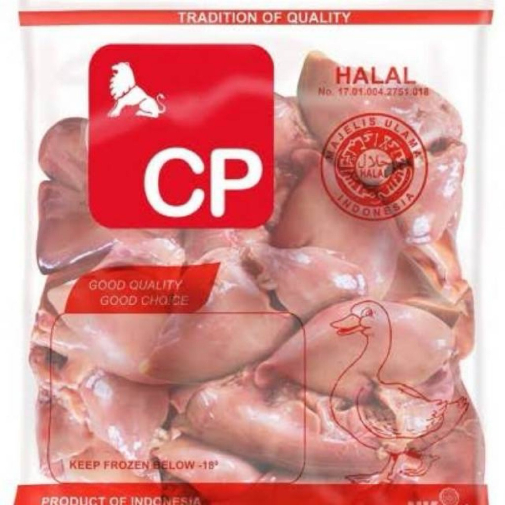 Ati Bebek Hati Bebek Frozen 1kg merk cp