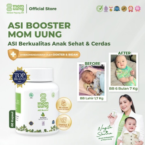 Mom Uung ASI Booster 60 Kapsul - Pelancar ASI Halal BPOM