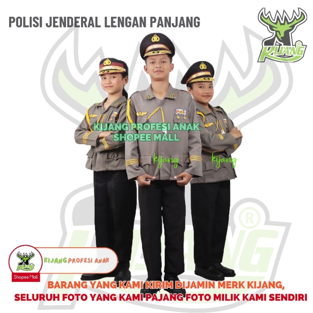 KIJANG POLISI TANGAN PANJANG (KOMBI) BISA UNTUK LAKI-LAKI DAN PEREMPUAN MERK LEGENDARIS PELOPOR BAJU