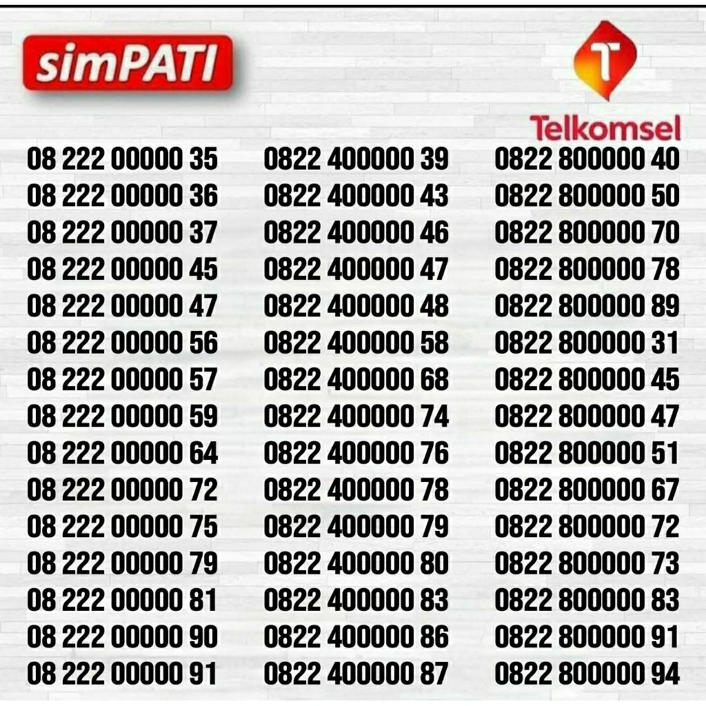 Nomor Cantik Telkomsel - Nomor Cantik Simpati - Nomor Cantik Telkomsel Simpati - Nomor Cantik Simpat