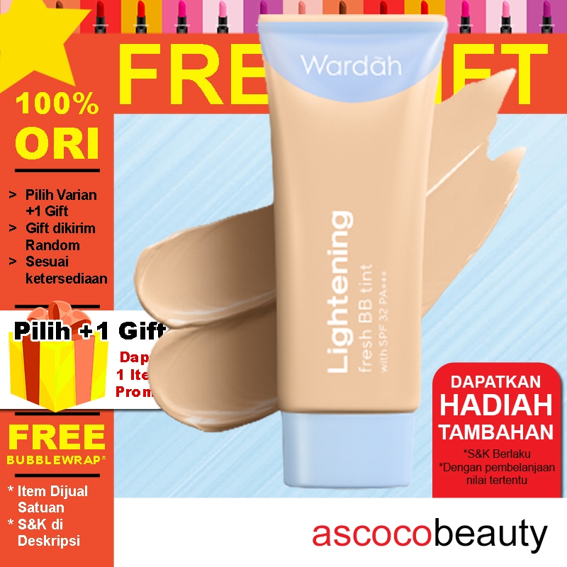 Wardah 15ml Lightening Fresh BB Cream Tint Foundation 15 ml Glowing dan Tahan Lama  *ascocobeauty*