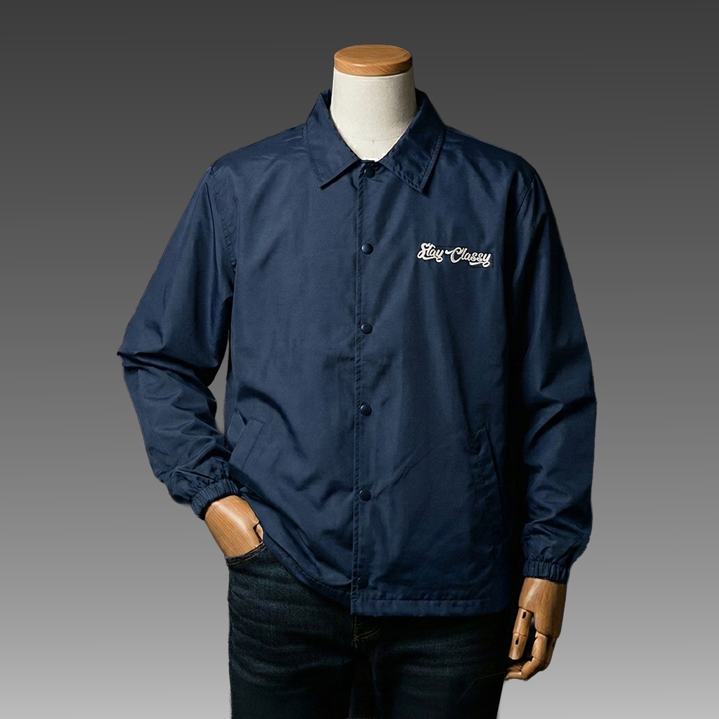 JB - Coach Jacket Navy - Jaket Coach Pria