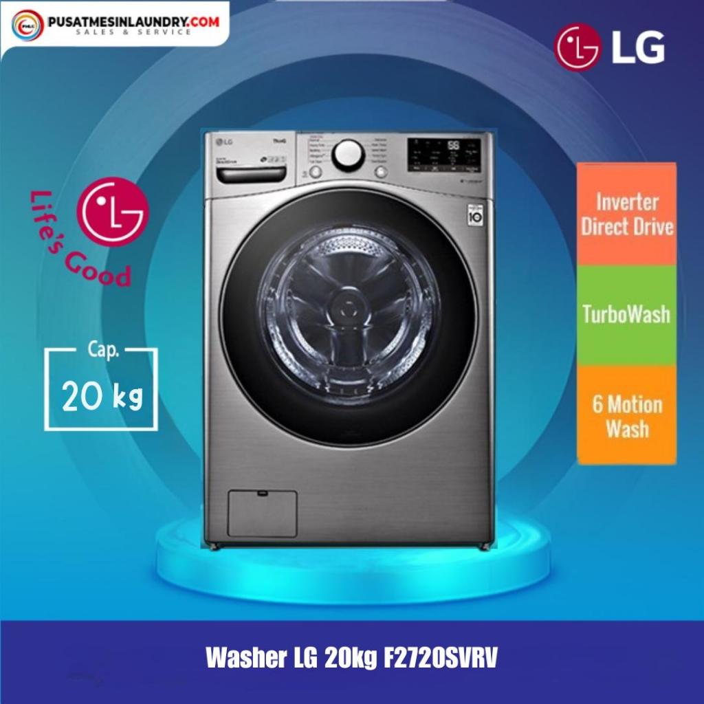 LG Mesin Cuci 20kg Muat Bedcover Jumbo Motor InverterDD F2720SVRV