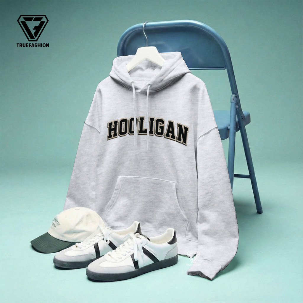 TF - Oversize Hoodie Wanita Dan Pria Hooligan Jumper Sweatshirt Korean Style Sweater Sporty Remaja D