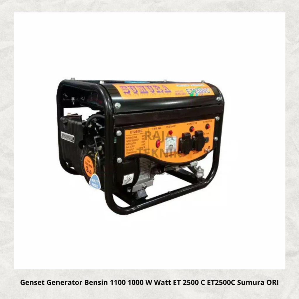 Genset Generator Bensin 1100 1000 W Watt ET 2500 C ET2500C Sumura ORIGINAL TERBAIK LISTRIK