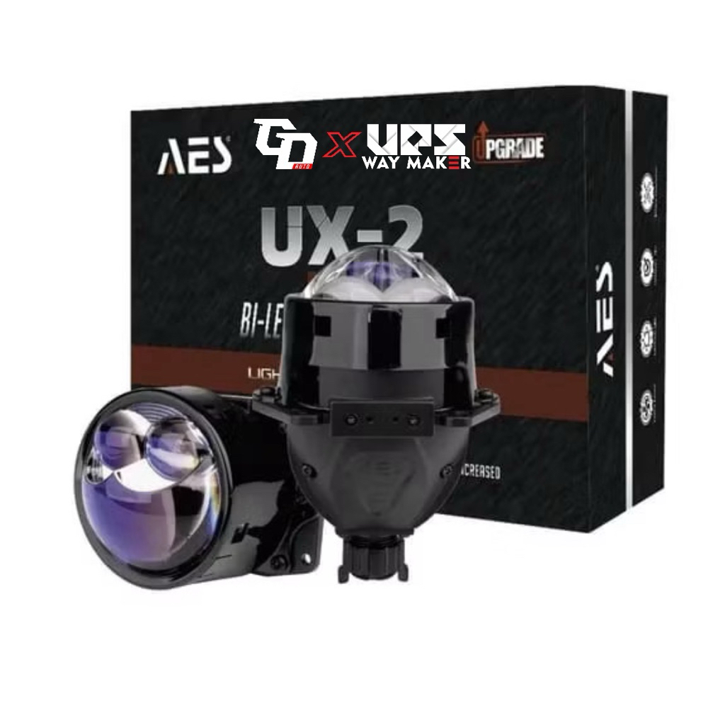 Biled Projector Lens DLB 3 Inch Dual Low Beam UX2 75W Bi-led Merk AES