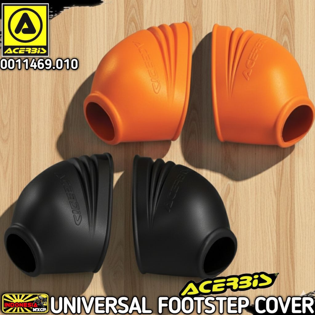 ACERBIS UNIVERSAL FOOTSTEP - FOOTPEG RUBBER COVER KIT - KARET PELINDUNG PIJAKAN KAKI SET ADVENTURE T