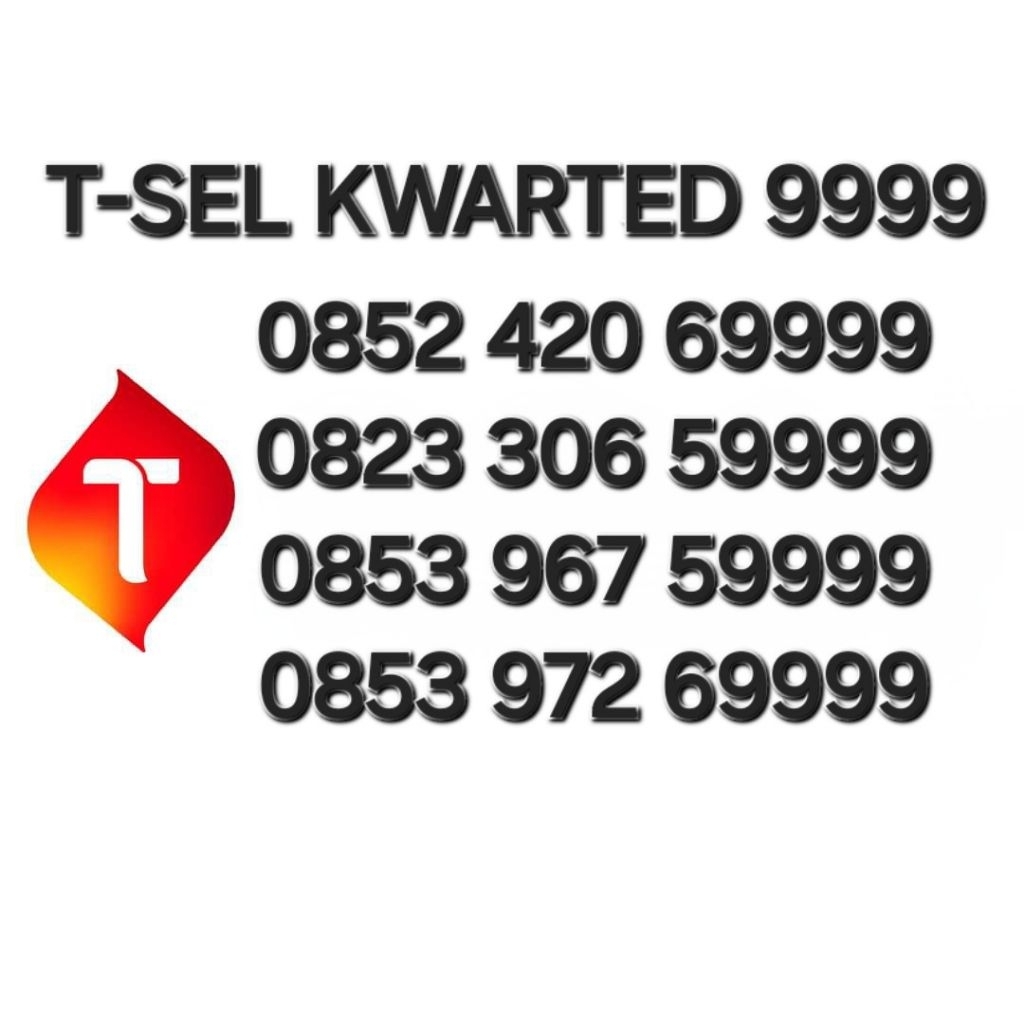 NOMOR CANTIK TELKOMSEL PRABAYAR AS 4G KUARTET 9999 EKOR LANGKA MURAH MERIAH - 0853 XXXX 9999