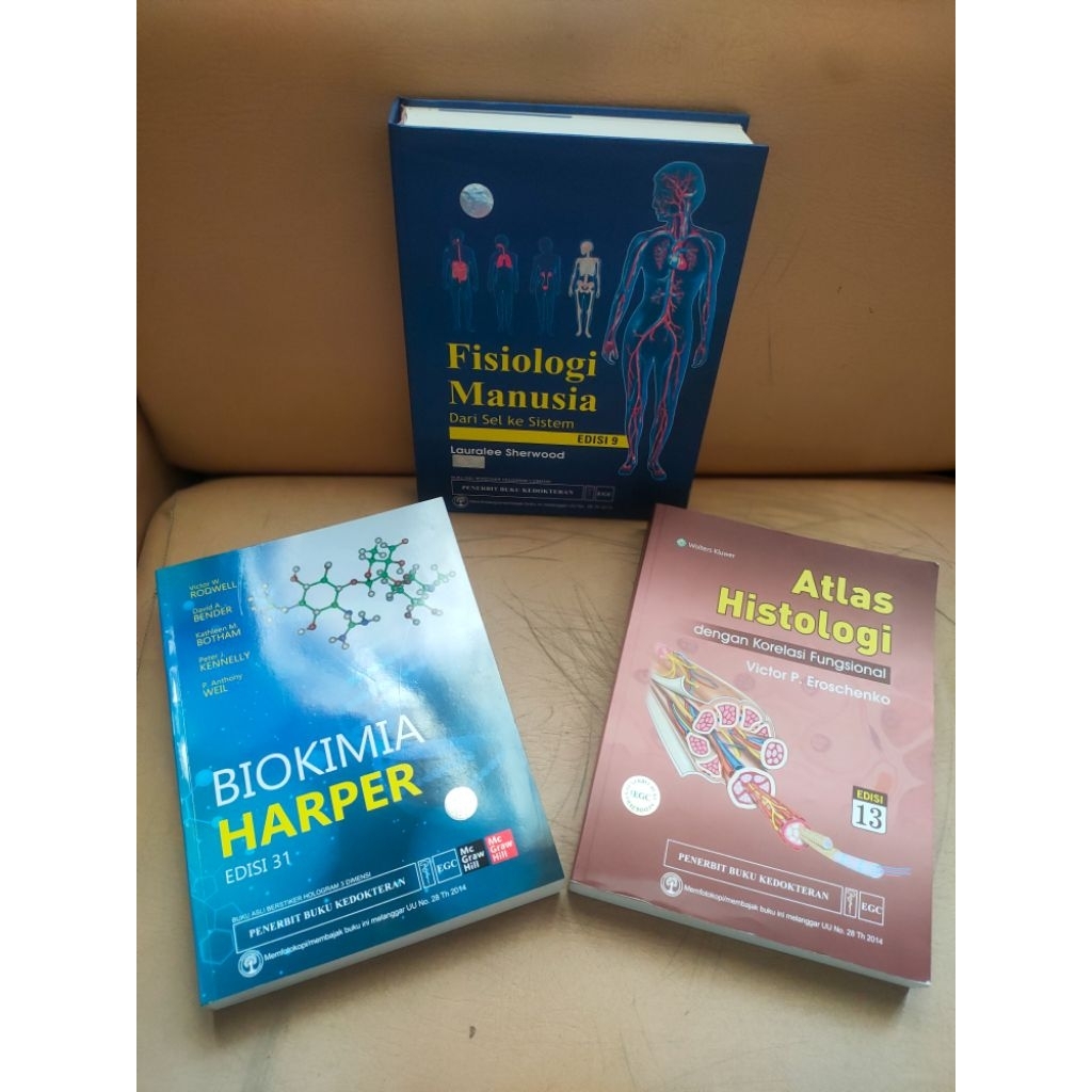 [JUAL CEPAT] Paket Fisiologi Sherwood, Biokimia Harper, Histologi DiFiore Bahasa Indonesia ORI EGC