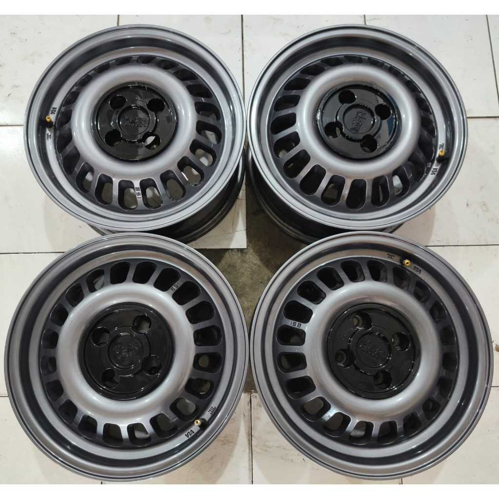 VELG MOBIL BEKAS HSR BSI RING 15 LEBAR 7 LOBANG 4X100/4X114,3 (DOP 4X100)