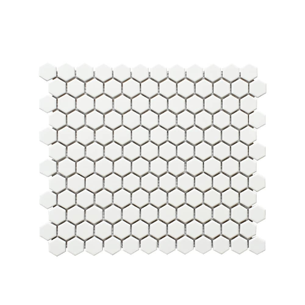 Mosaic Hexagonal Putih Hitam Mosaic Lantai Kamar Mandi Basah Mosaic Dinding Dapur Kitchen Set Mosaic